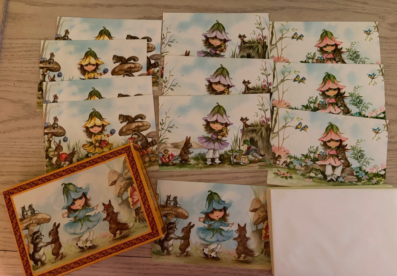 VTG  70’s Bonnie Blossom BIRTHDAY Cards W/Envelops  Original Box Set Of 11
