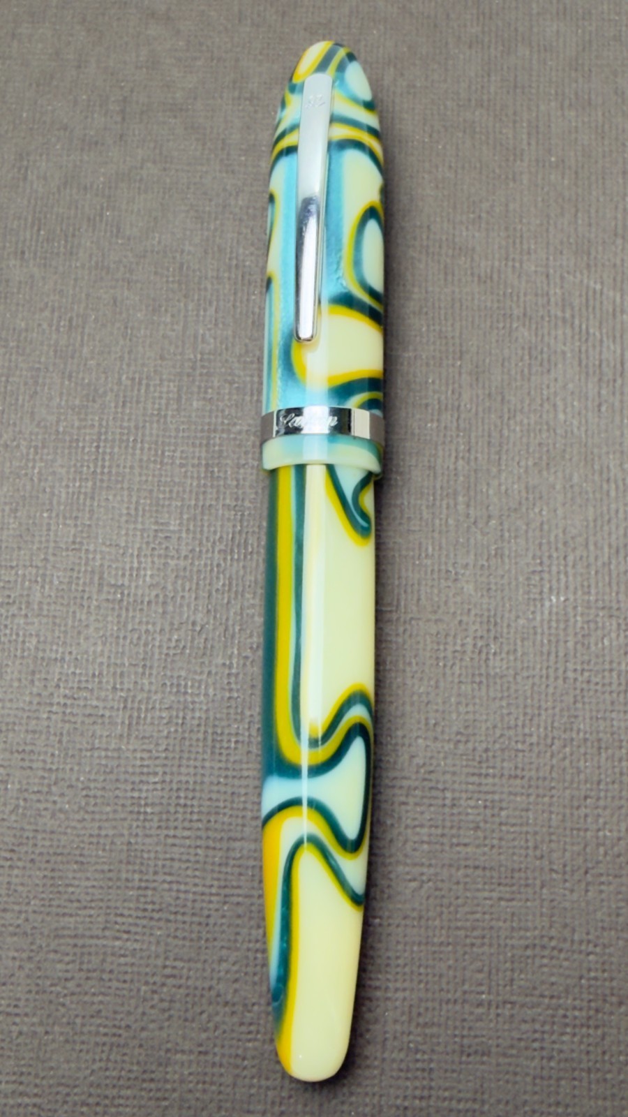 Laban Mento Green Electric Fountain Pen + Rollerball Section No Box/Papers