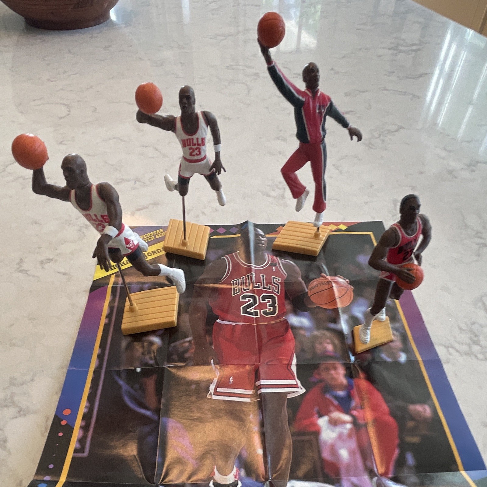 Starting Lineup Michael Jordan Chicago Bulls #23 Basketball Figure Set 4-Pack