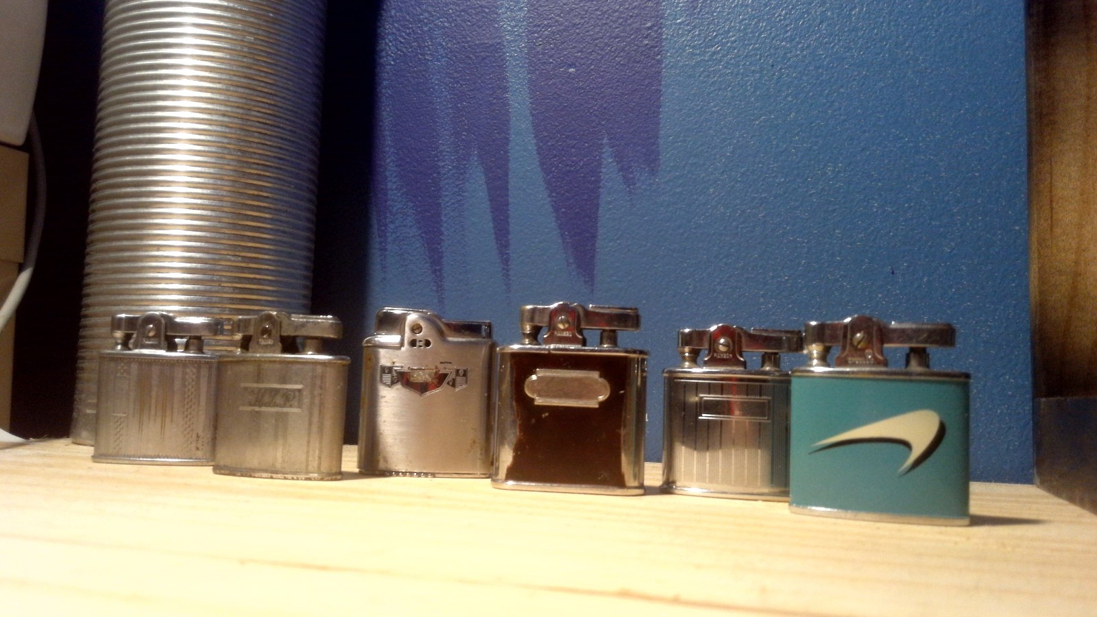 LOT of 6 Vintage Cigarette Lighter Lot Ronson Whirlwind, De-Light. Excello Japan