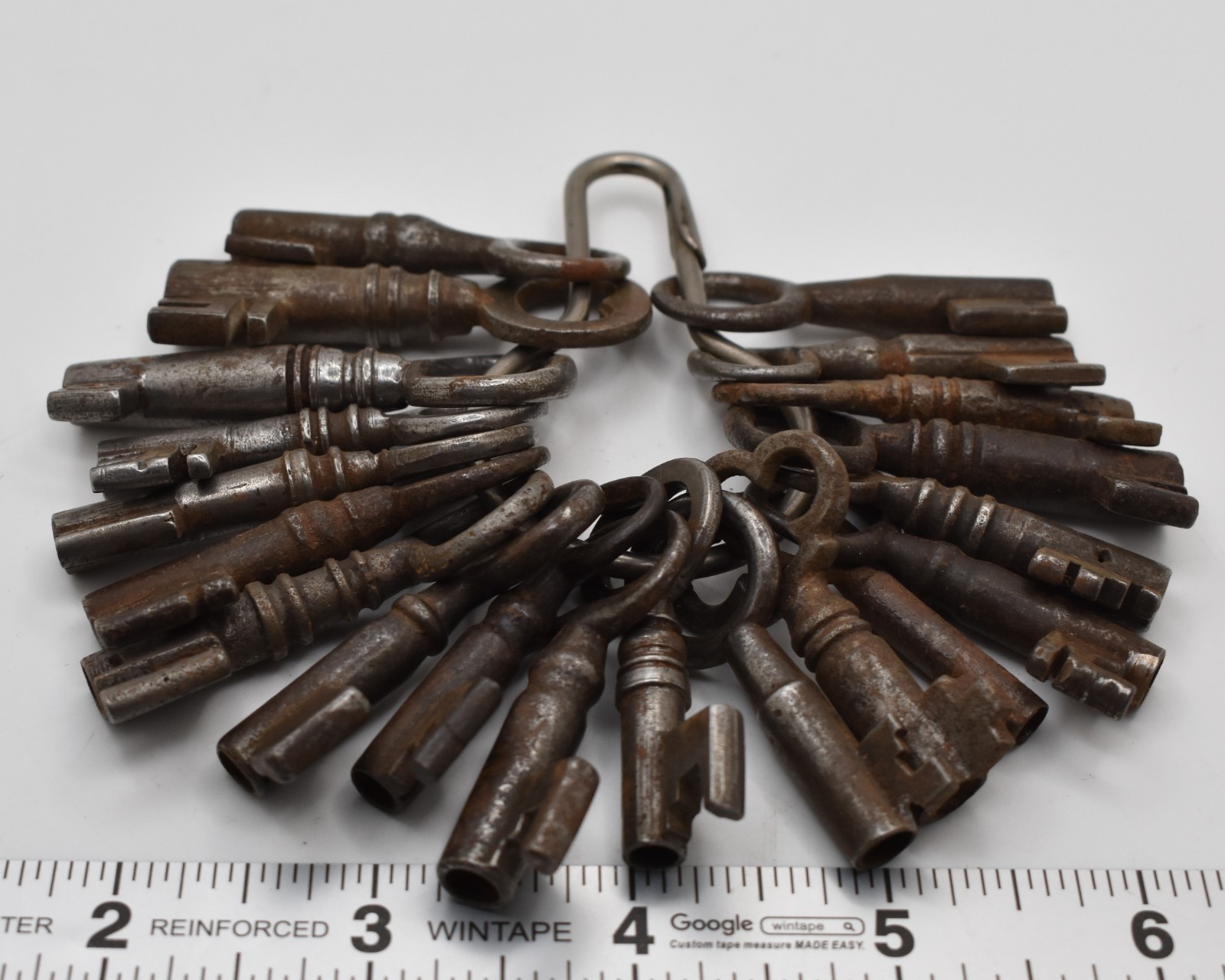 Lot of 20 Antique Vintage Hollow Barrel Keys