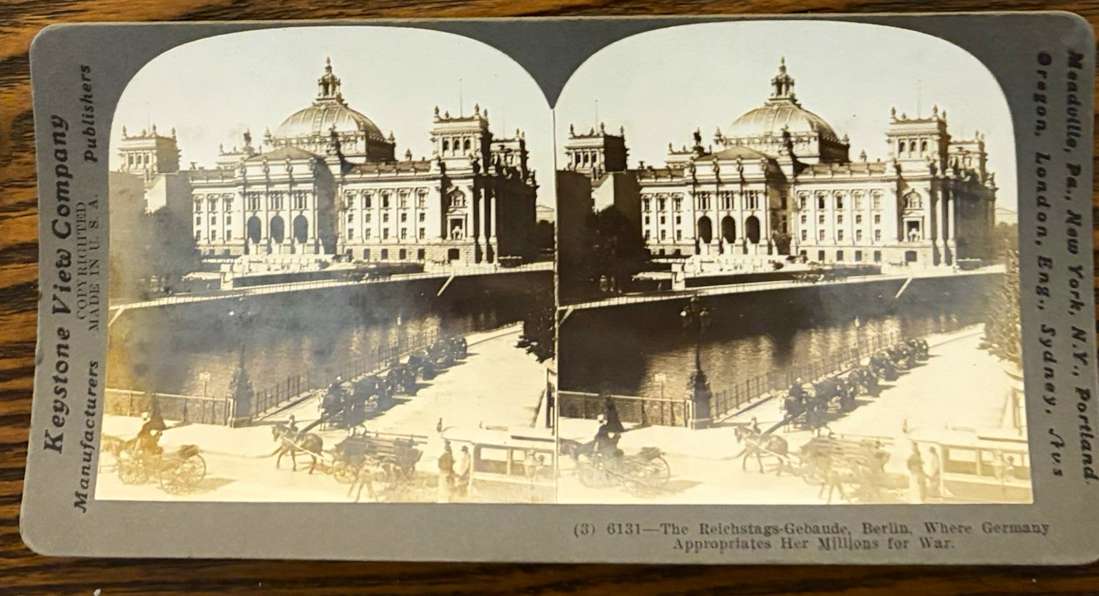 Keystone View Stereoview Reichstag Berlin WWI Propaganda \