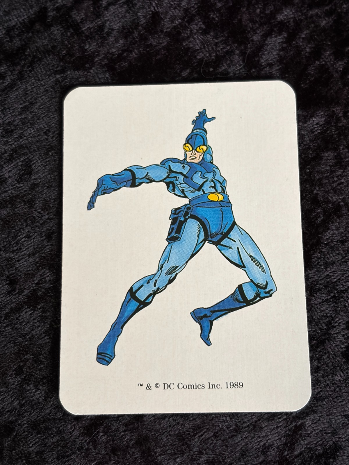 1989 Mayfair Games DC Heroes Steve Ditko's Ted Kord Blue Beetle Card Clean Sharp