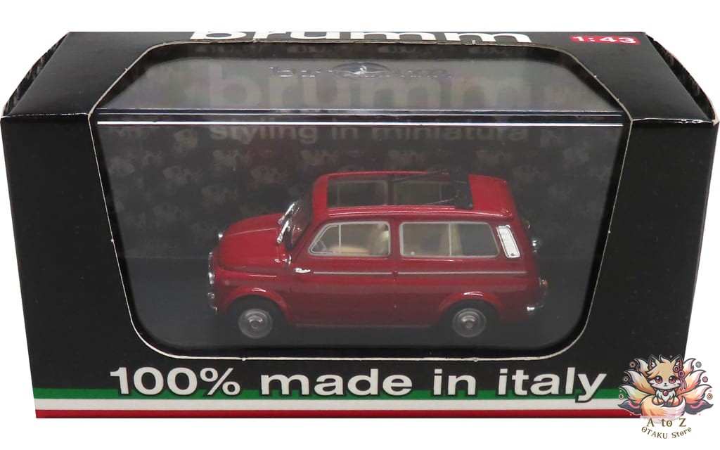 BRUMM Minicar 1/43 Fiat 500 Giardiniera Aperta 1960 Red