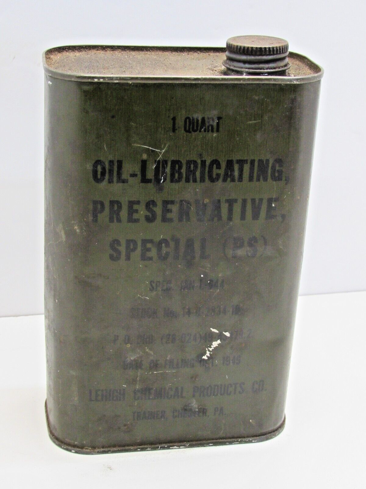 Vintage Military  Lubricating Preservative Special (PS) 1 Quart 14-0-2934-10 #H2