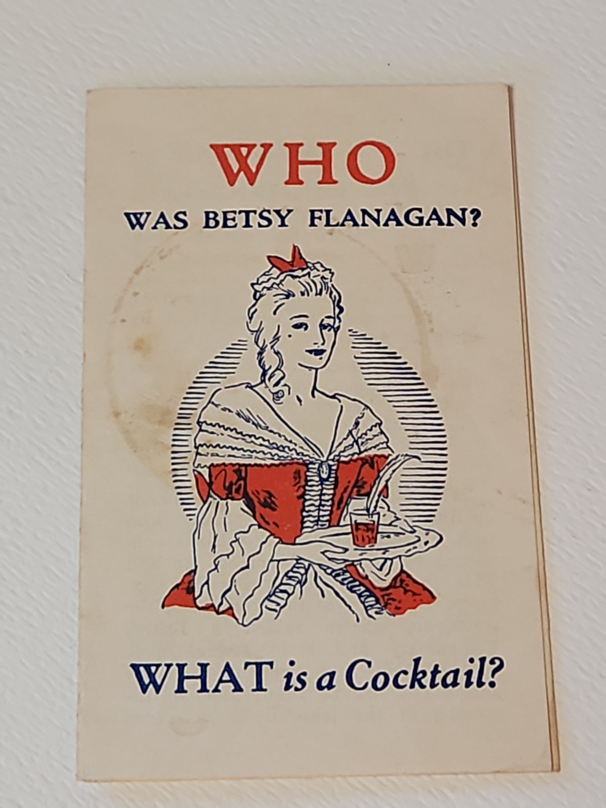 1940\'s The Betsy Flanagan Cocktail/The Roosevelt New York City Hotel Foldout
