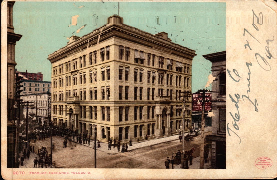 Antique  Postcard Produce Exchange Toledo OH  1906