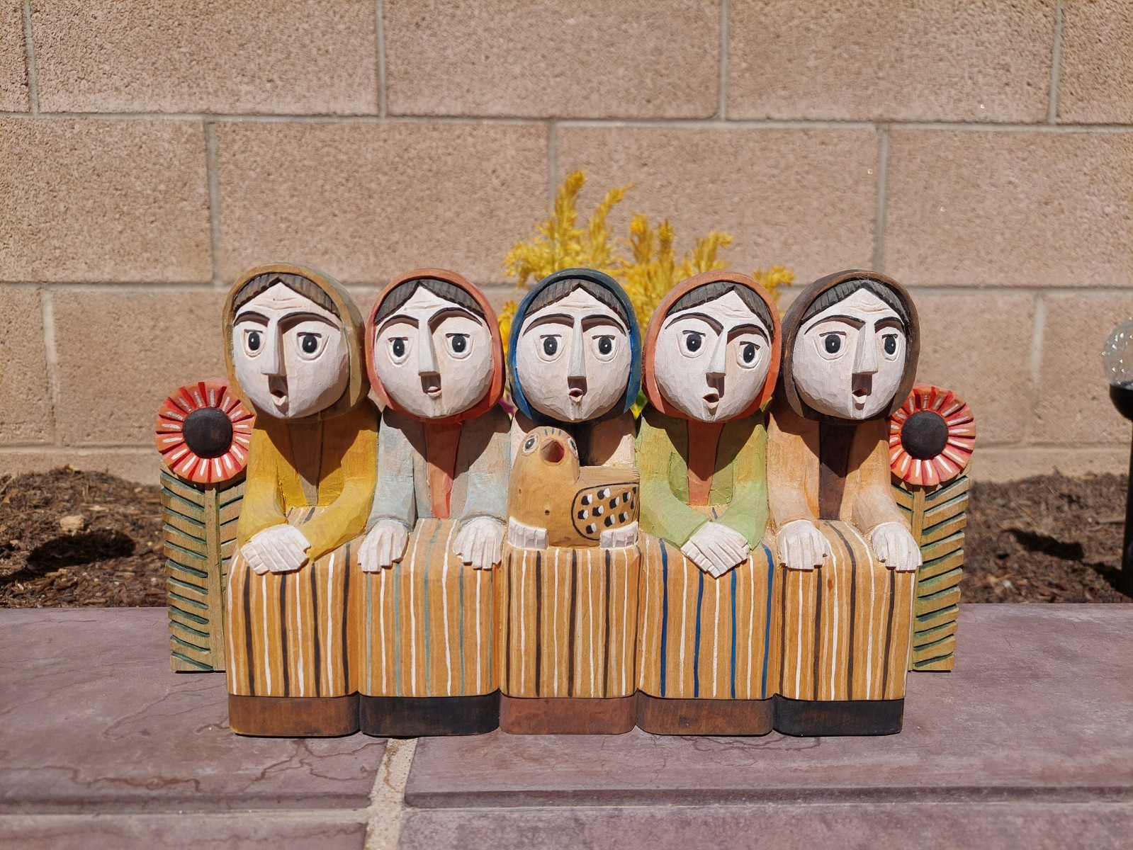 Tadeusz Kacalak #569 Vintage Polish Folk Art Sculpture, Hand Carved Wood Figures