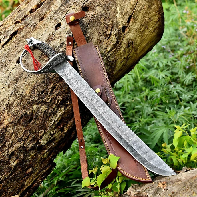24'' Handcrafted CUTLASS COMBAT BATTLE READY SWORD WITH SHEATH