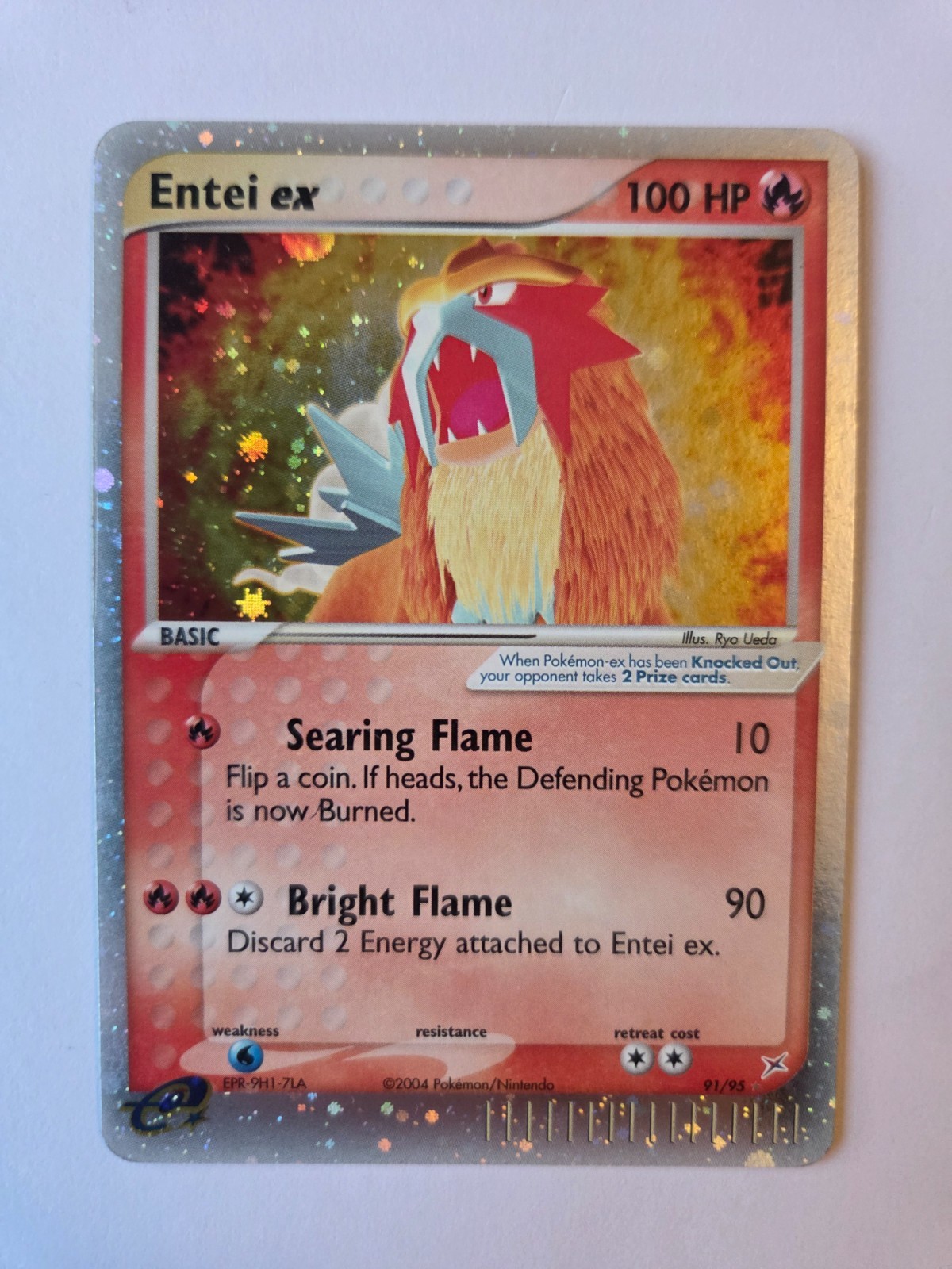 Entei ex 91/95 EX Team Magma Team Aqua 2004 Holo Rare Pokémon Card TCG