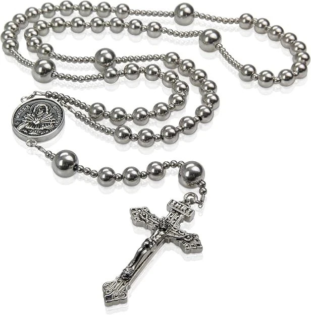 WWI Replica Rosary Beads Catholic, Stainless Steel WWI Replica Rosary Beads Catholic, Stainless Steel