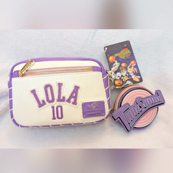 Loungefly Lola Bunny “LOLA 10” Crossbody Bag w/ Attached Coin Pouch, Small