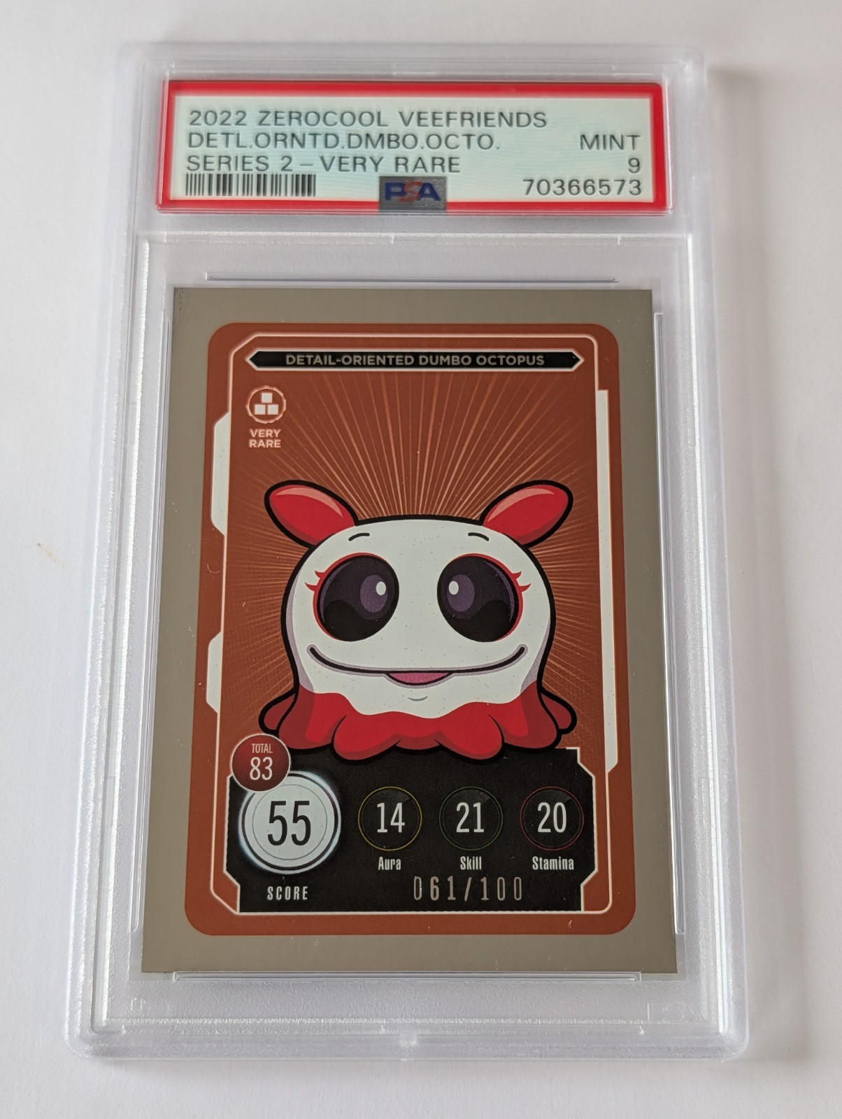 Detail Oriented Dumbo Octopus VeeFriends Series 2 TCG Very Rare /100 Foil PSA 9
