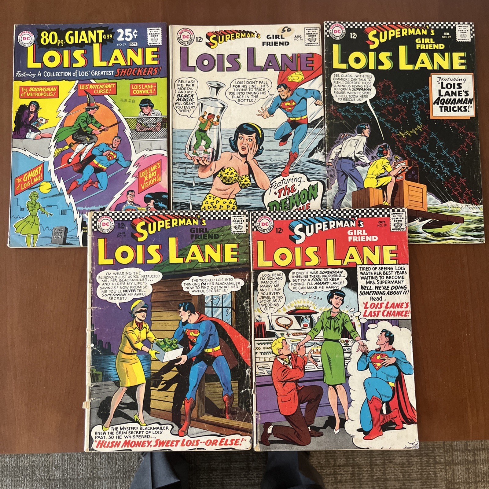 Superman\'s Girl Friend Lois Lane #69, 71, 72, 76, 77 Mid Grade. C Pix, Notes