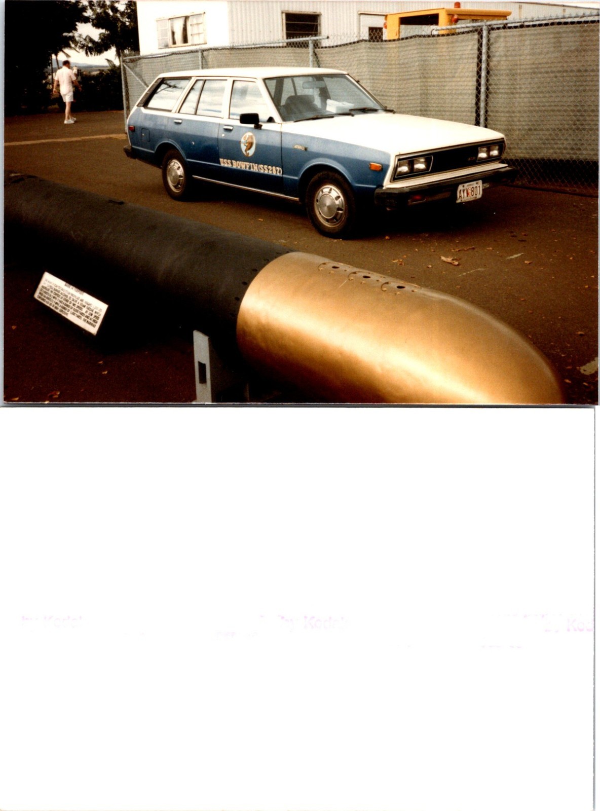 U.S.S. Bowfin Vehicle, Hawaii Vintage Found Photo V4603