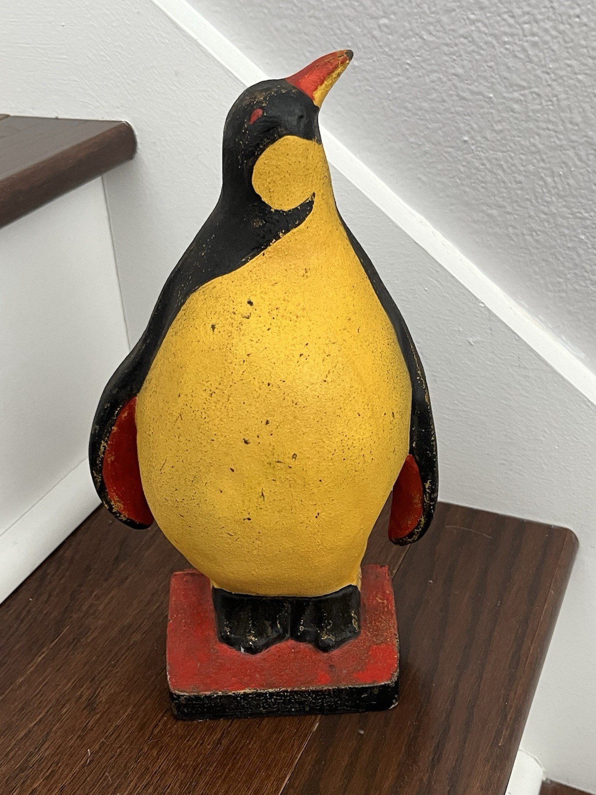 RARE ANTIQUE OLD VINTAGE CAST IRON PENGUIN DOORSTOP STATUE