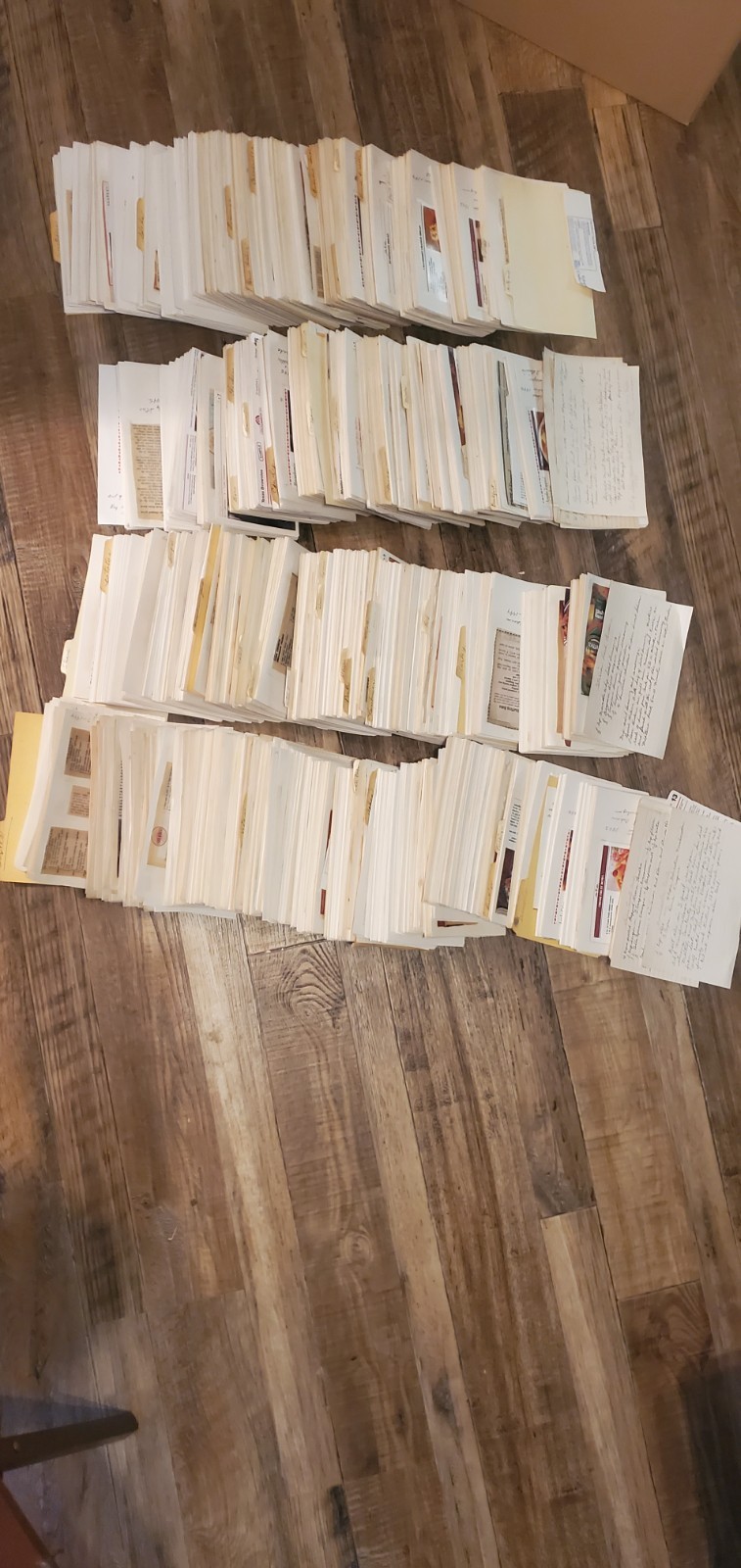 MASSIVE Vintage 1500 + ??? Lot Grandma Handwritten Clippings from 70s, 80s, 90s