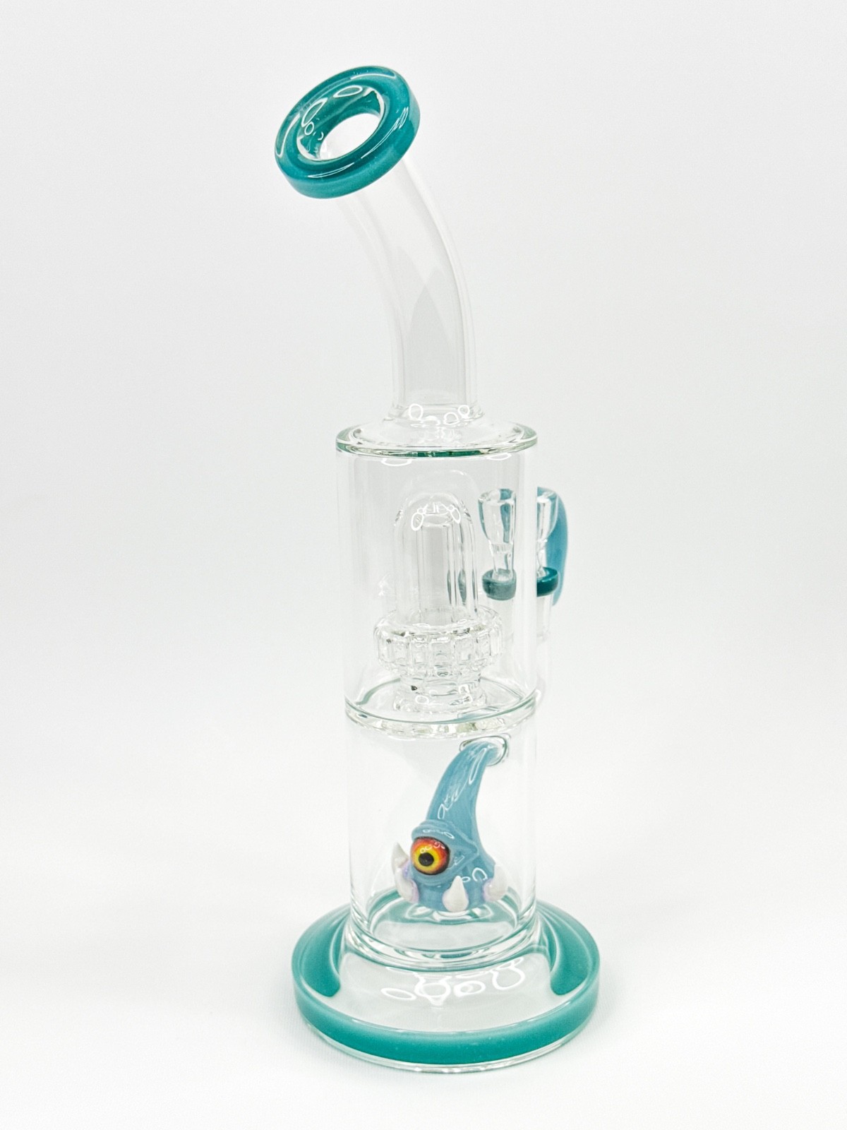 12” Double Percolator Glass Bong – Blue Thick Water Pipe Hookah w/ 14mm Bowl