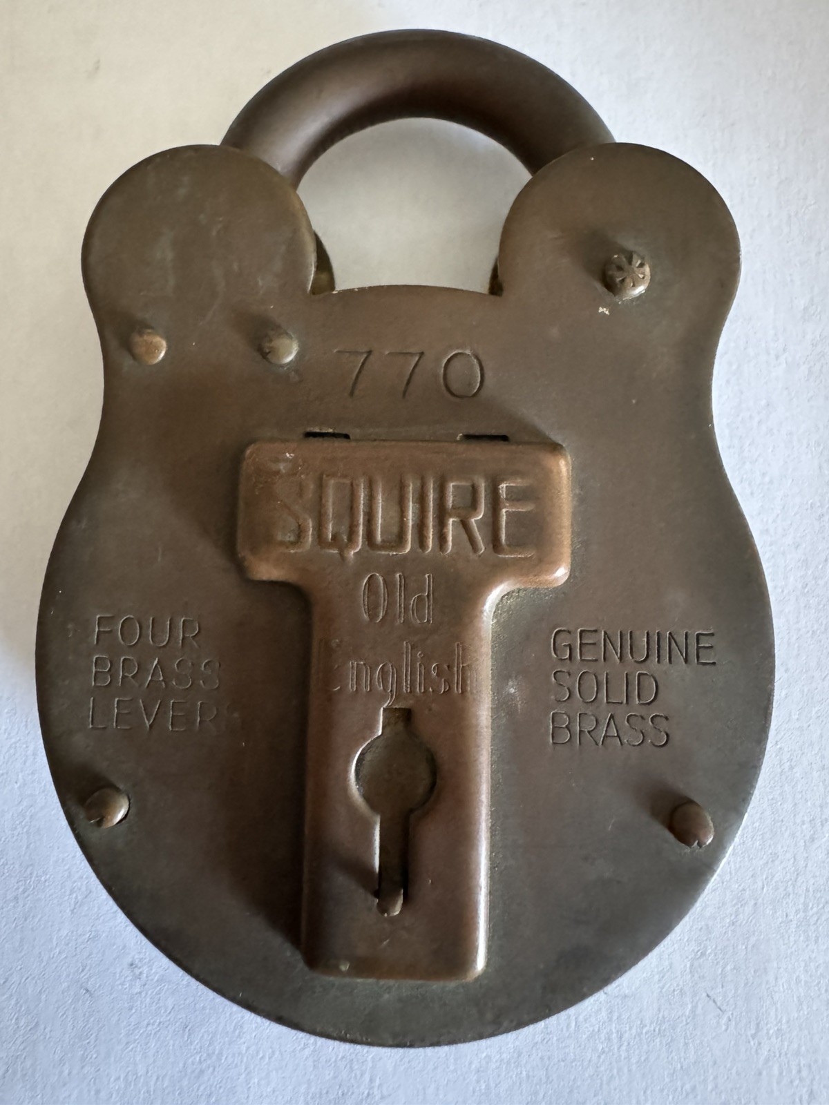 Vintage HY Squire & Sons Willenhall Sons  Solid Brass 770 Padlock No Key England