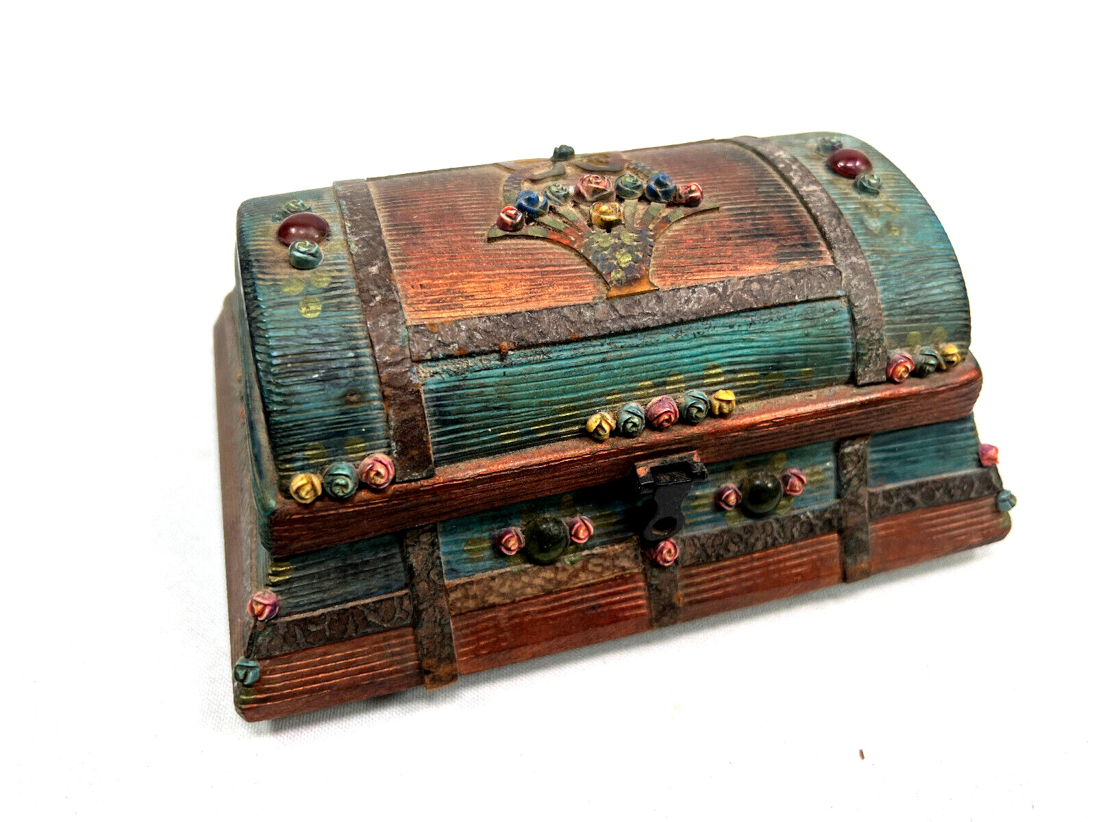 Cute 1920s 30s Flapper La Tresure Paris France French Treasure box jewelry deco