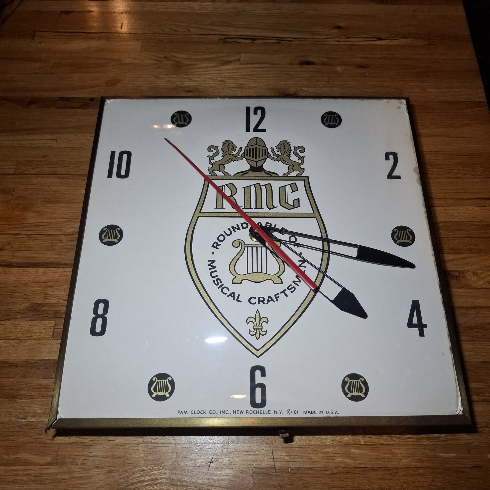 1961 Pam Clock RMC Richards Music Corporation musical Round table Instrument 