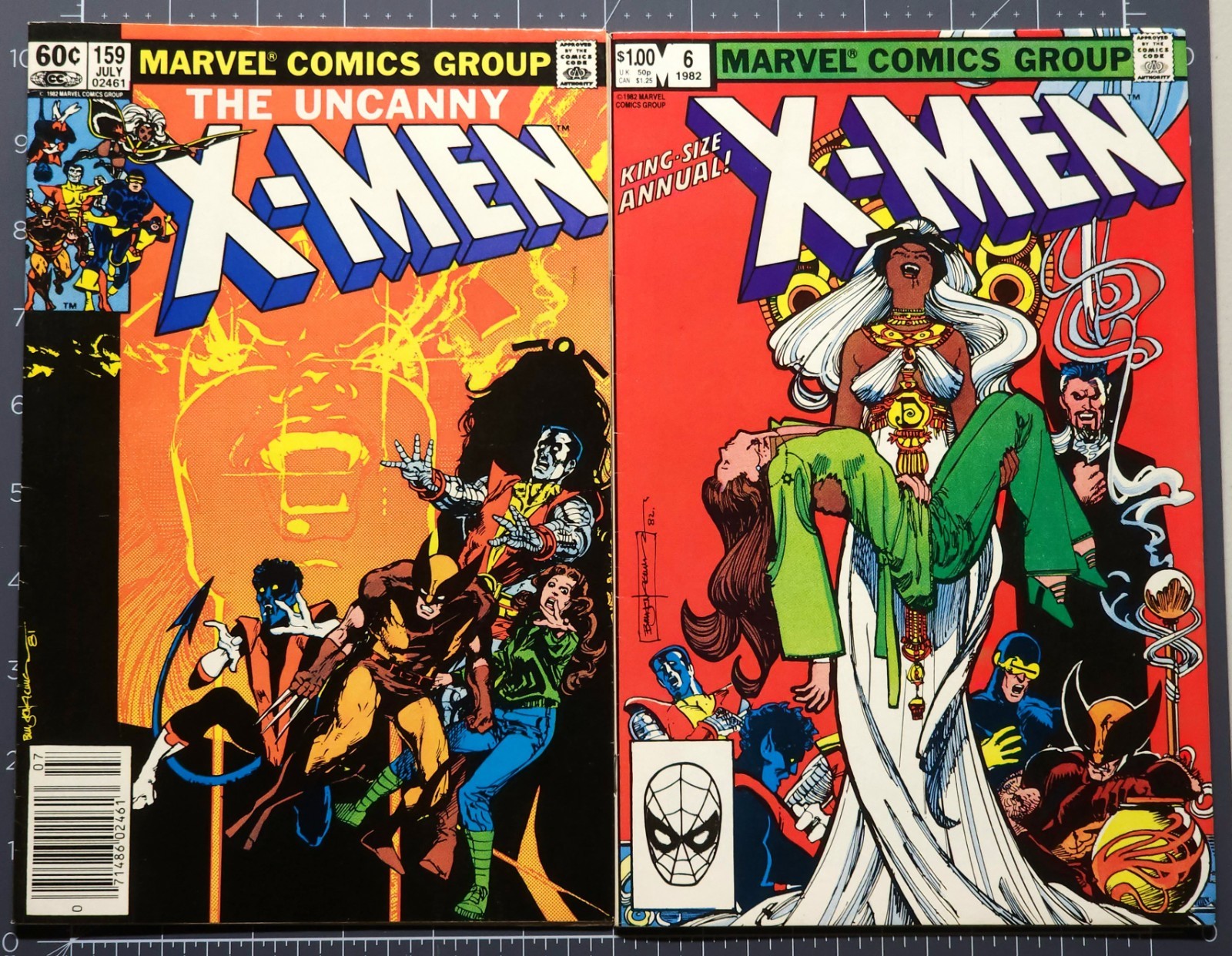 Uncanny X-Men 159 VF X-Men Annual 6 VF+ Vampire Storm Marvel Comics 1982