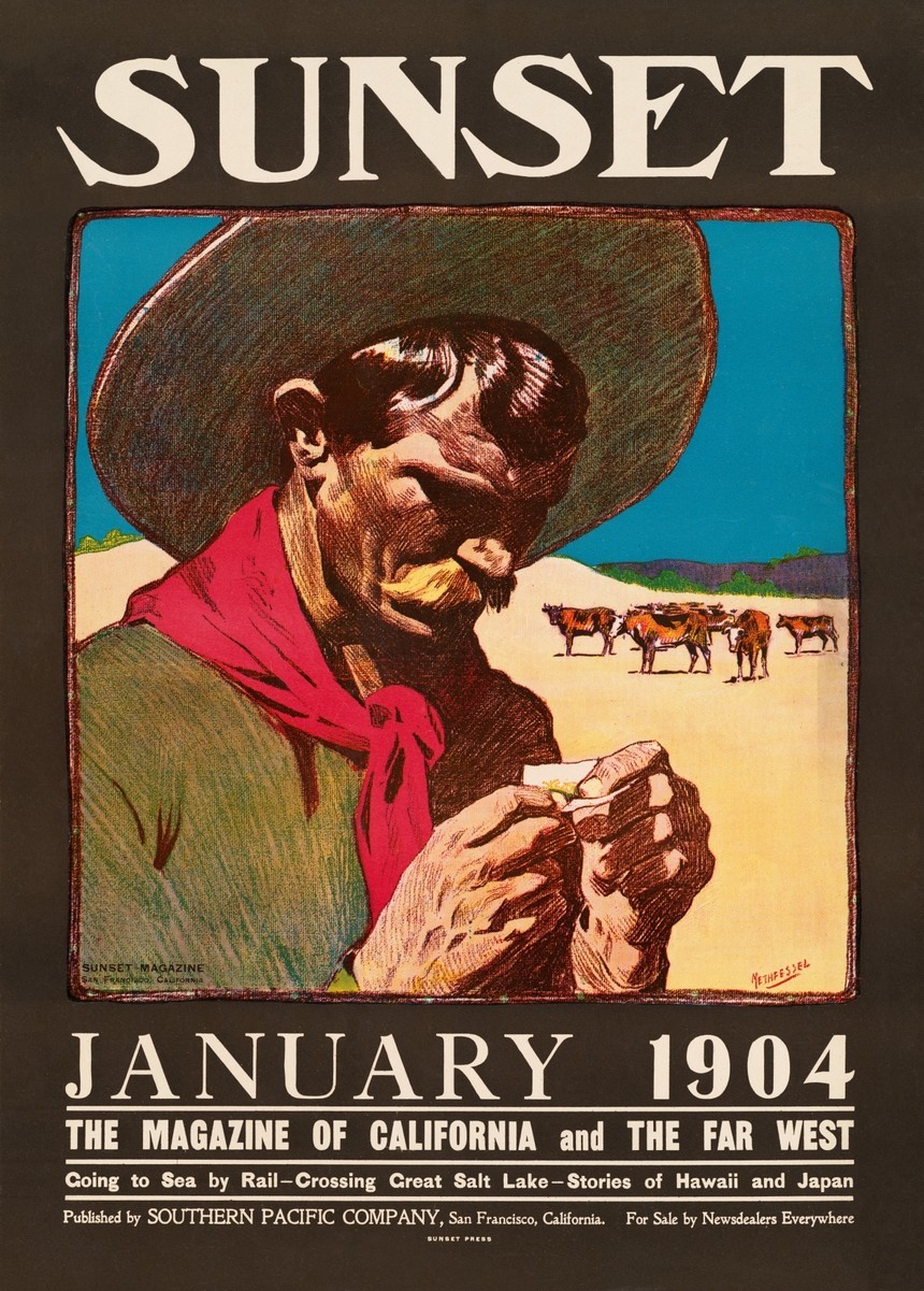 1904 Sunset Magazine Cover Vintage Poster Print
