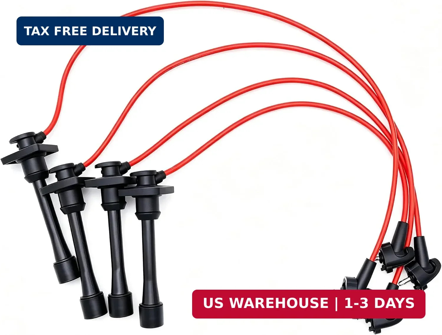 Ignition Spark Plug Wires Set 5MM Replace 94853682, Set of 4