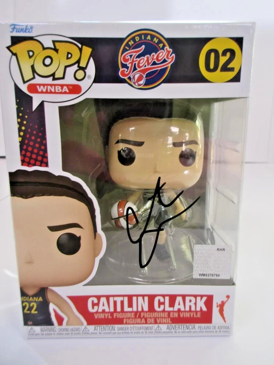 AUTOGRAPHED CAITLIN CLARK FUNKO POP #2 WNBA FEVER #22  w/COA (TSA) + SHIPS FREE