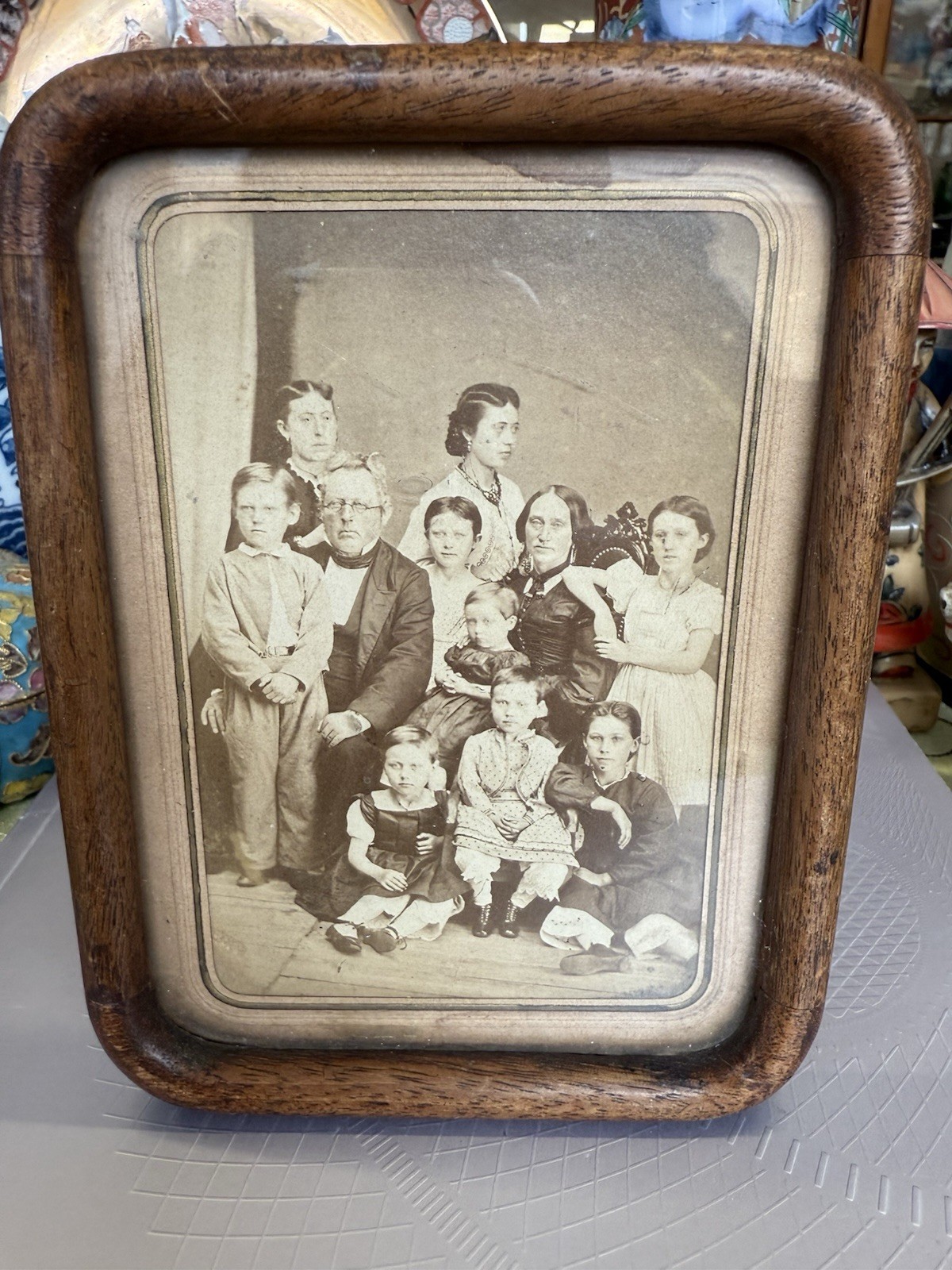Antique Maltese Picture Photograph Family Portrait Children Jul.1894 Malta Photo