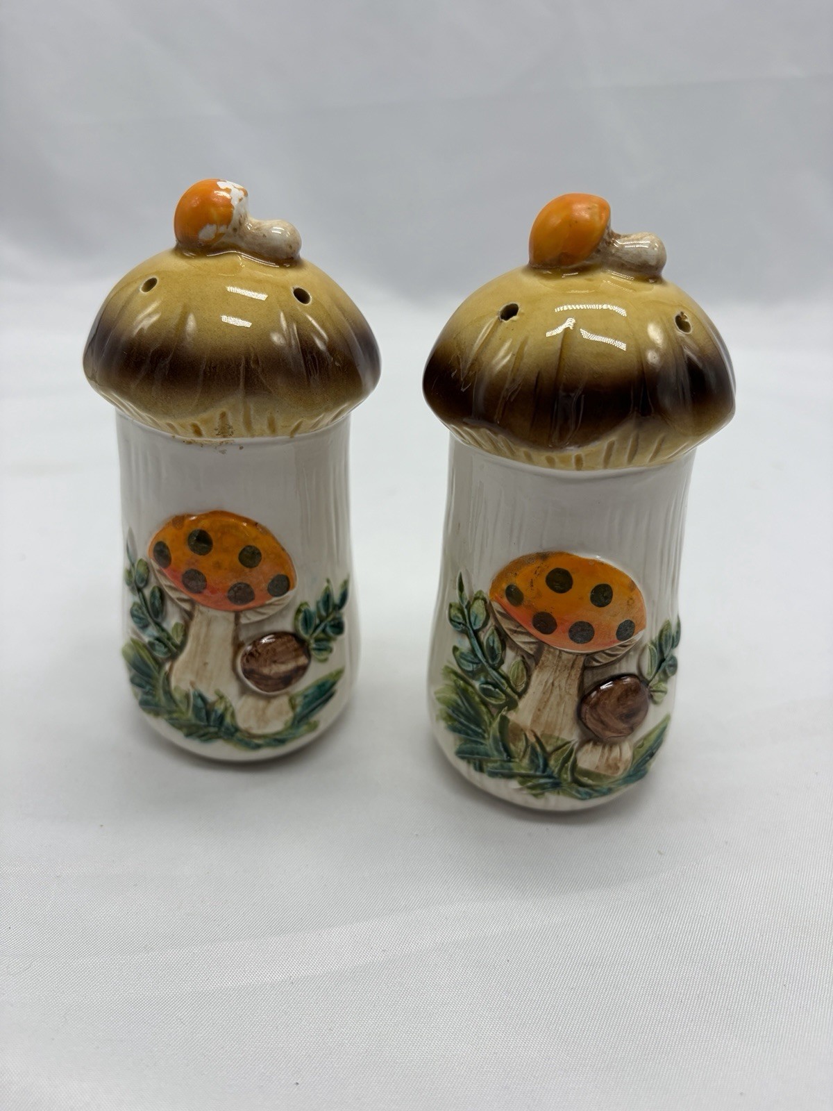 Vintage~1970s~Merry Mushroom~Salt and Pepper/Spice Shakers~Set of 2~Sears