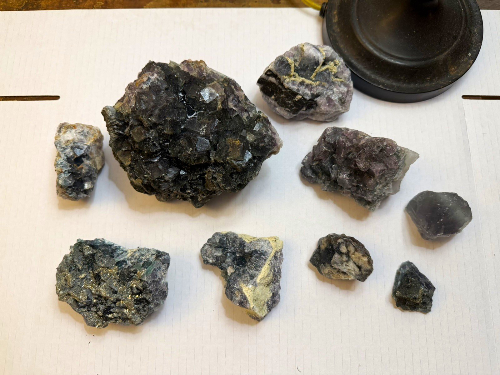 Nigerian Fluorite Wholesale Crystal mineral Specimen lot (9 pcs) 