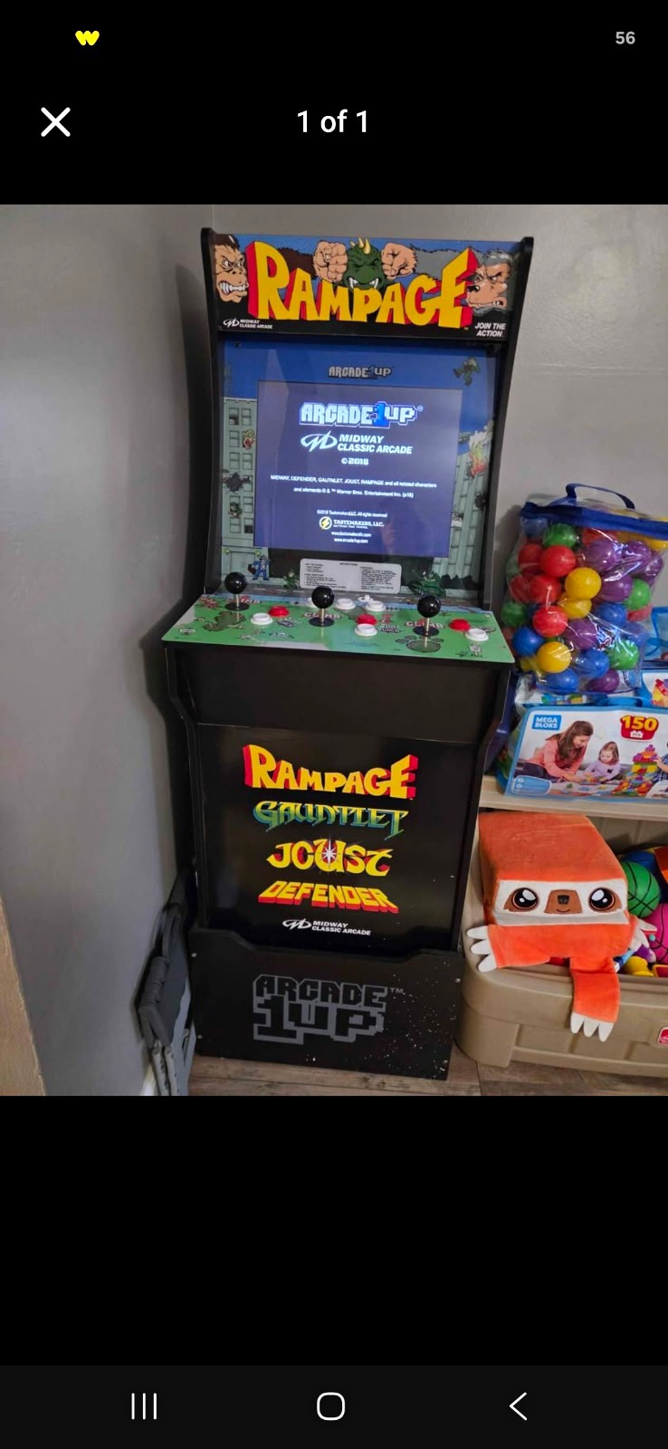 Arcade1Up Rampage Midway Classic Arcade Cabinet Reproduction 2018