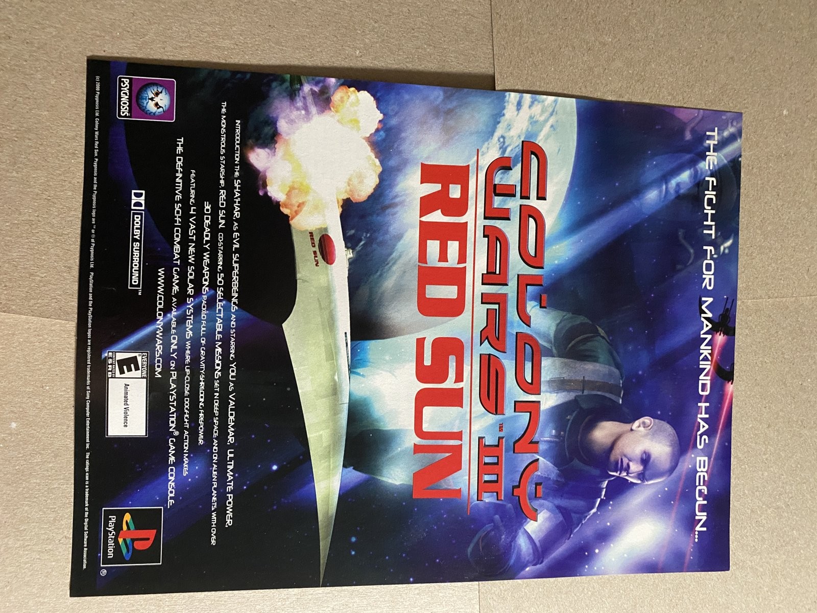 Colony Wars III Red Sun PlayStation 1998 Print Ad Poster