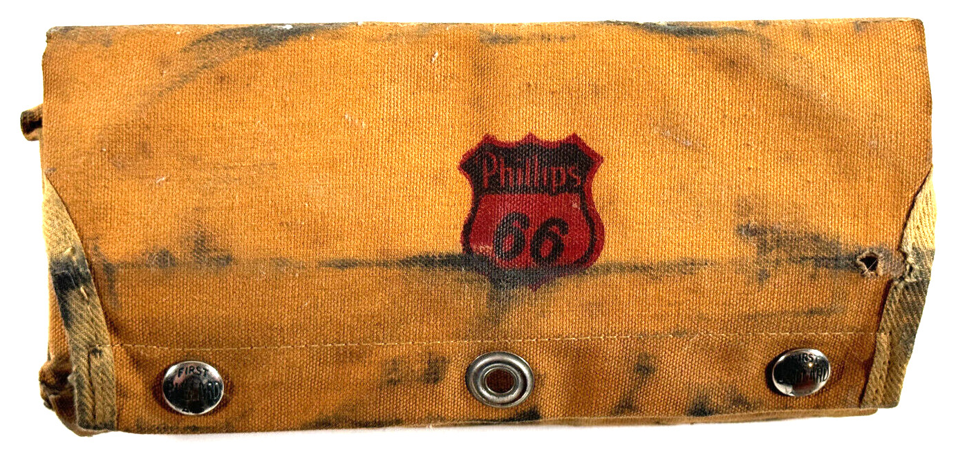 MEGA RARE Phillips 66 Bullard rolling first aid kit L@@K gas oil Car Automobile