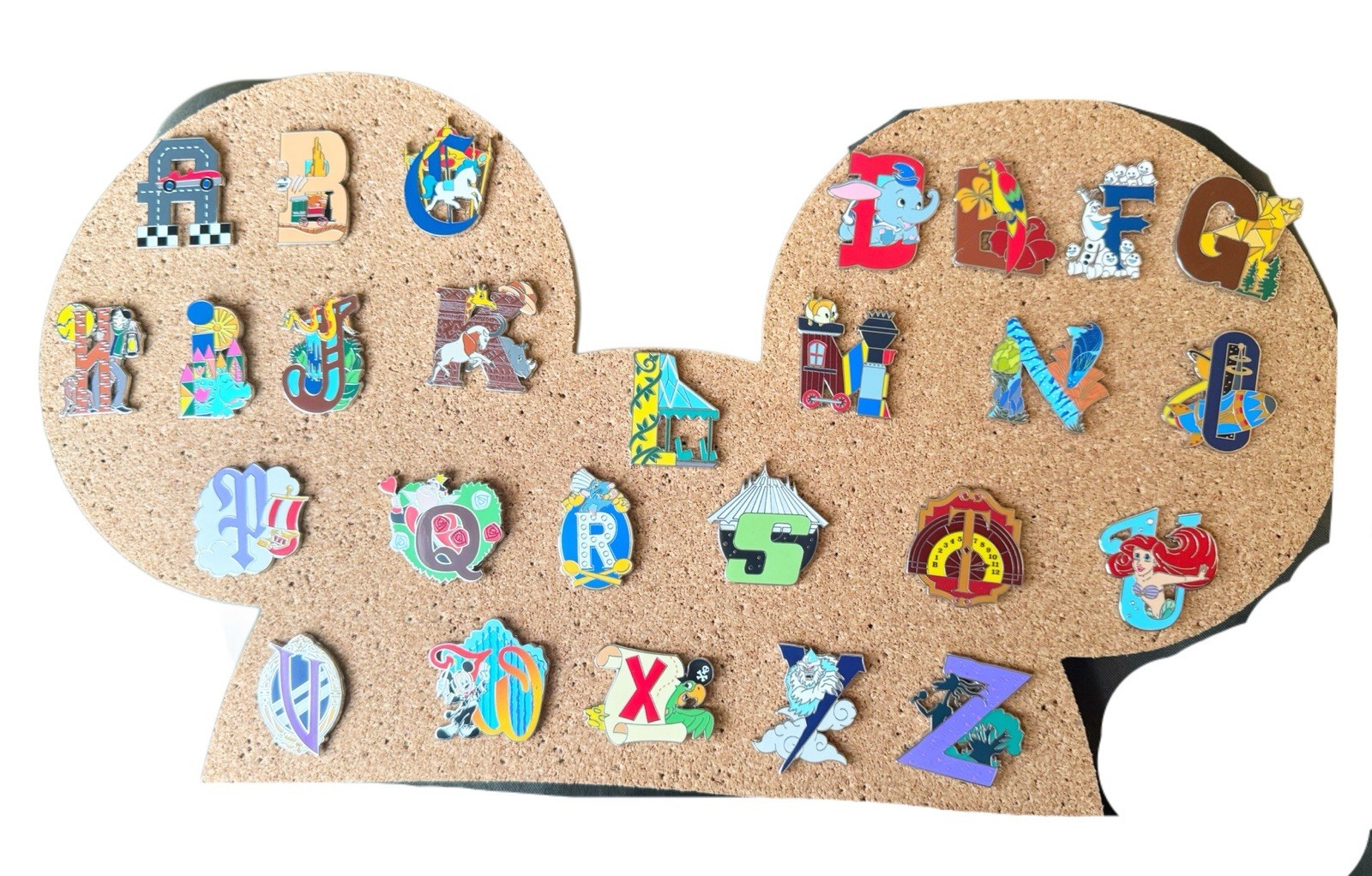 Disney A-2-Z Mystery Pin Set 2026 Attraction Alphabet Complete Set 26 Pins