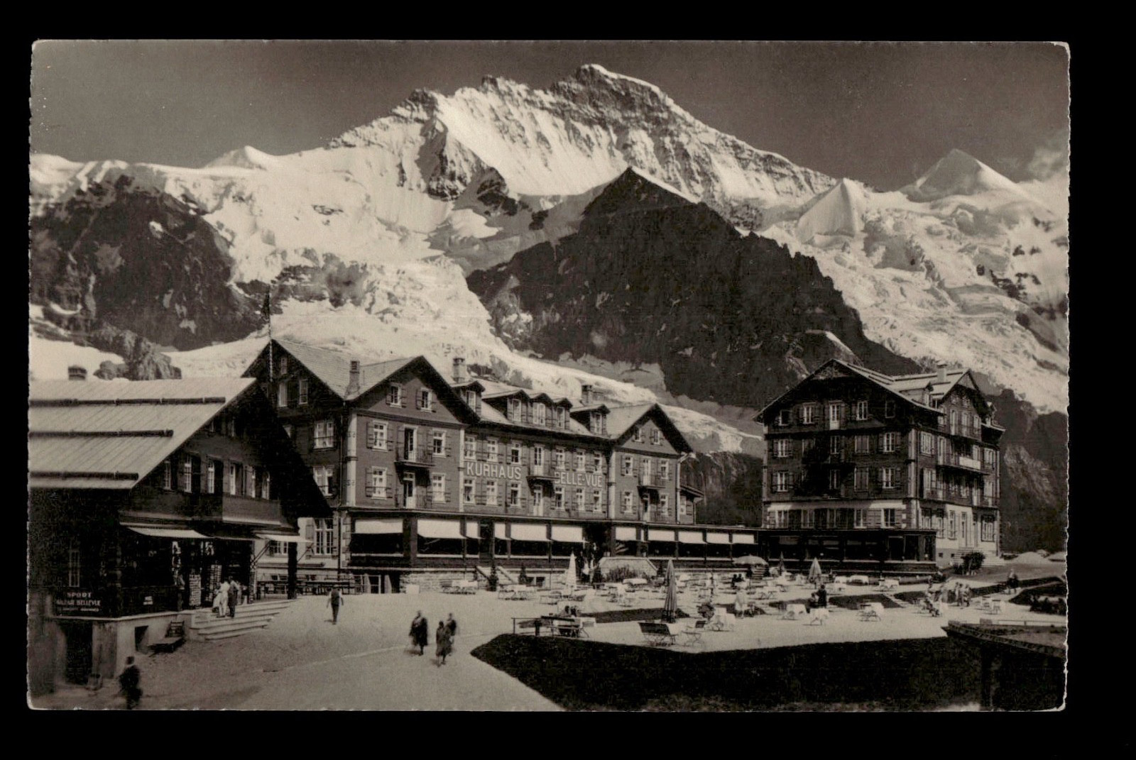 Kleine Scheidegg Jungfrau Switzerland Hotel Alps RPPC Postcard