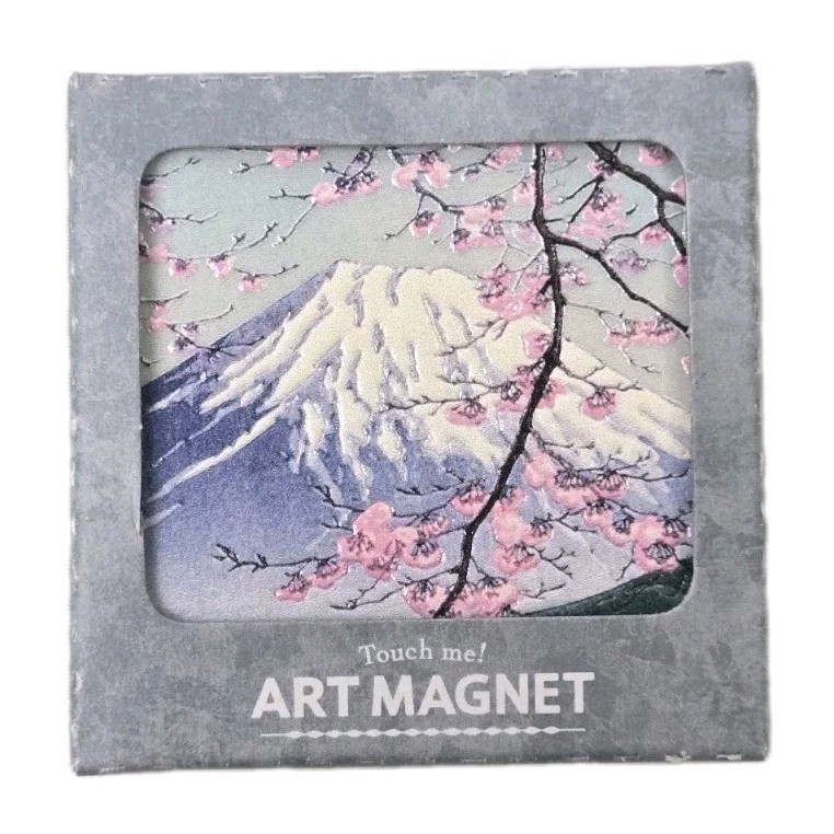 Japanese Ukiyo-e Tile Art Magnet Mino Ware Kawase Hasui Hiroshige Penon Mt. Fuji