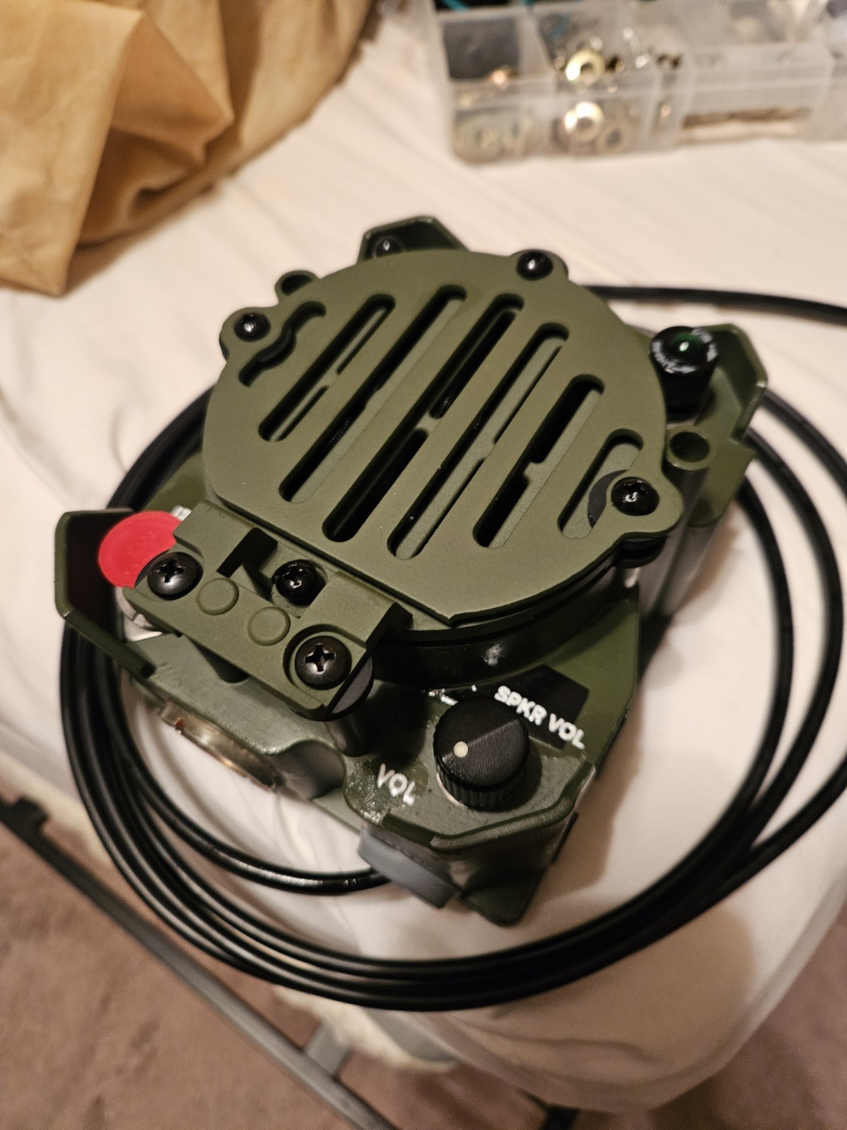 HMMWV Military Vehicle Bluetooth Speaker, OD Green 12/24v 