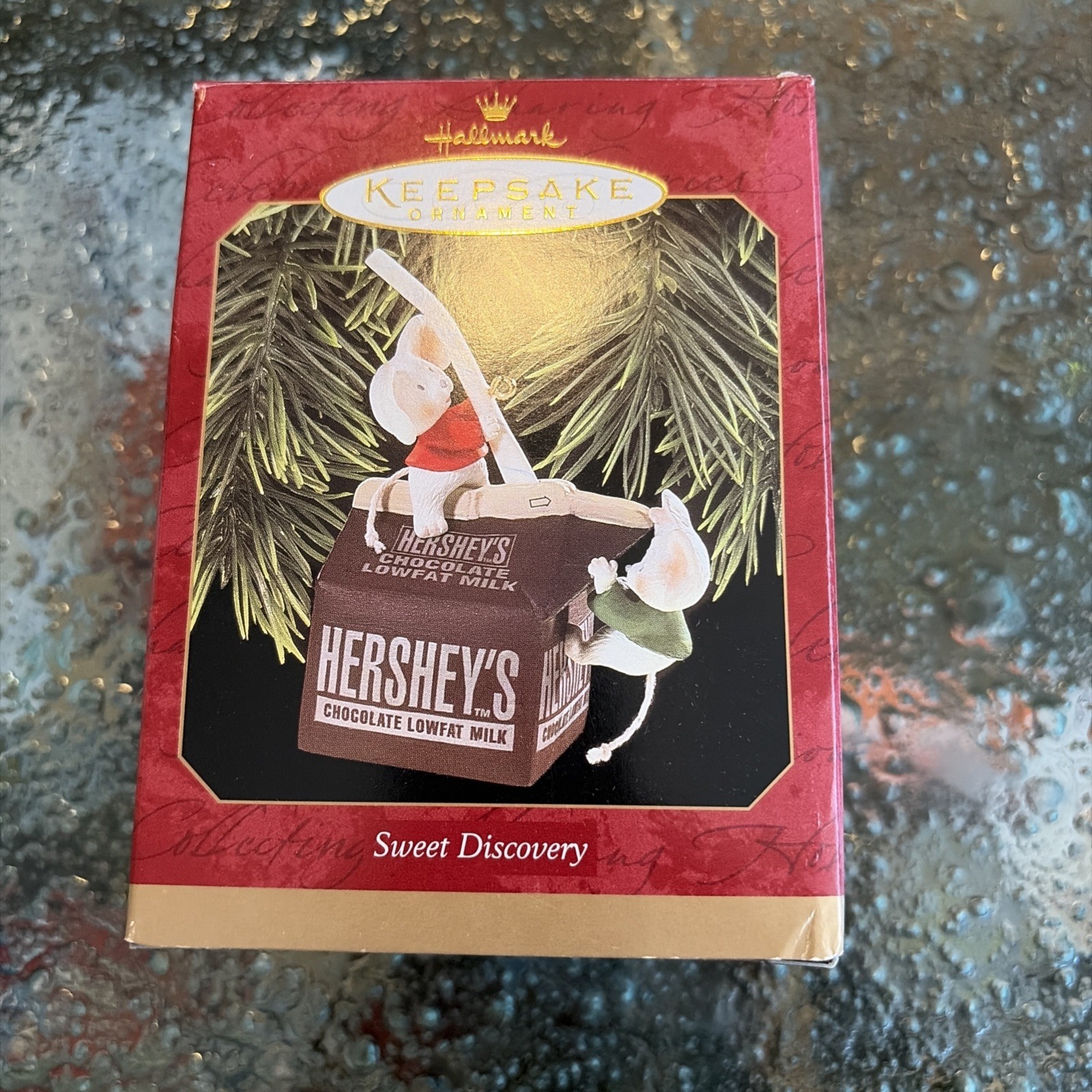 Hallmark Ornament 1997 Sweet Discovery Hershey\'s Milk Carton Mice Mouse