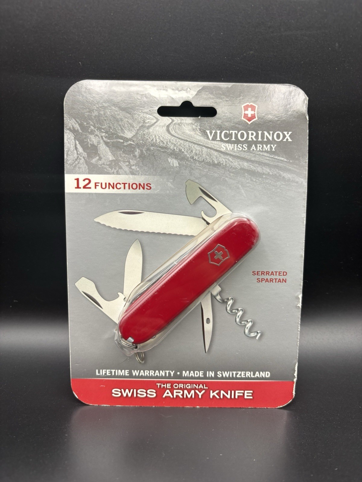 Victorinox Swiss Army Knife Serrated Spartan Red 12 Functions New Sealed