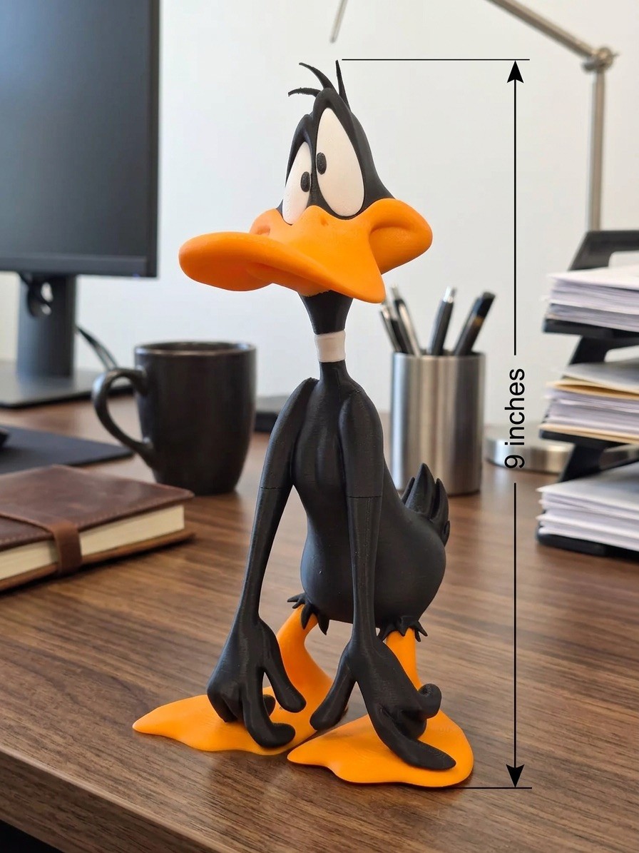 9” Daffy Duck Figurine inspired - Looney Toones Collectible 