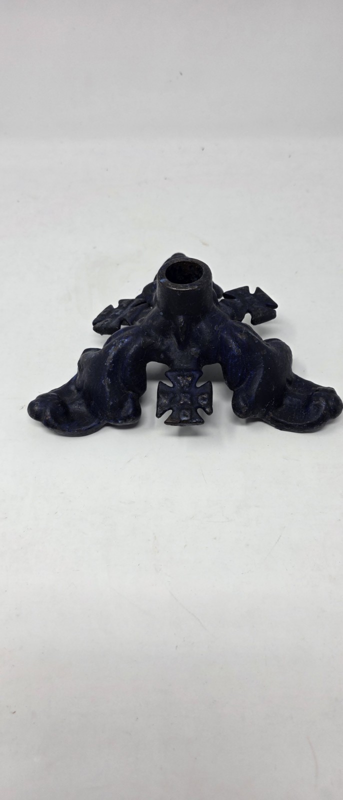 Antique Tri-Foot WRC Women\'s Relief Corps Flag Holder Cast Iron Base Holder 1883