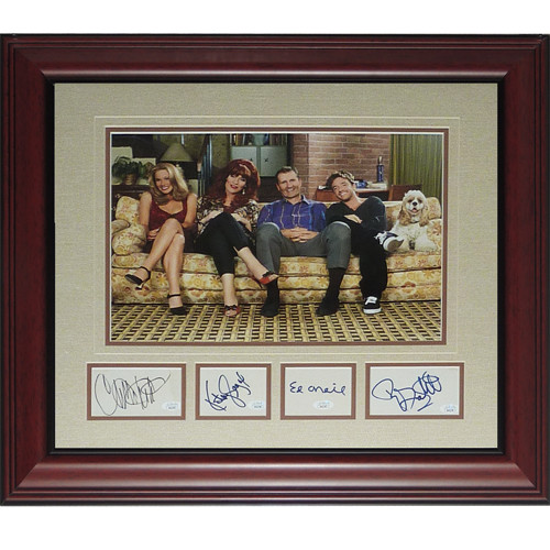 Married With Children TV Poster Deluxe Framed with All Cast Autographs - JSA