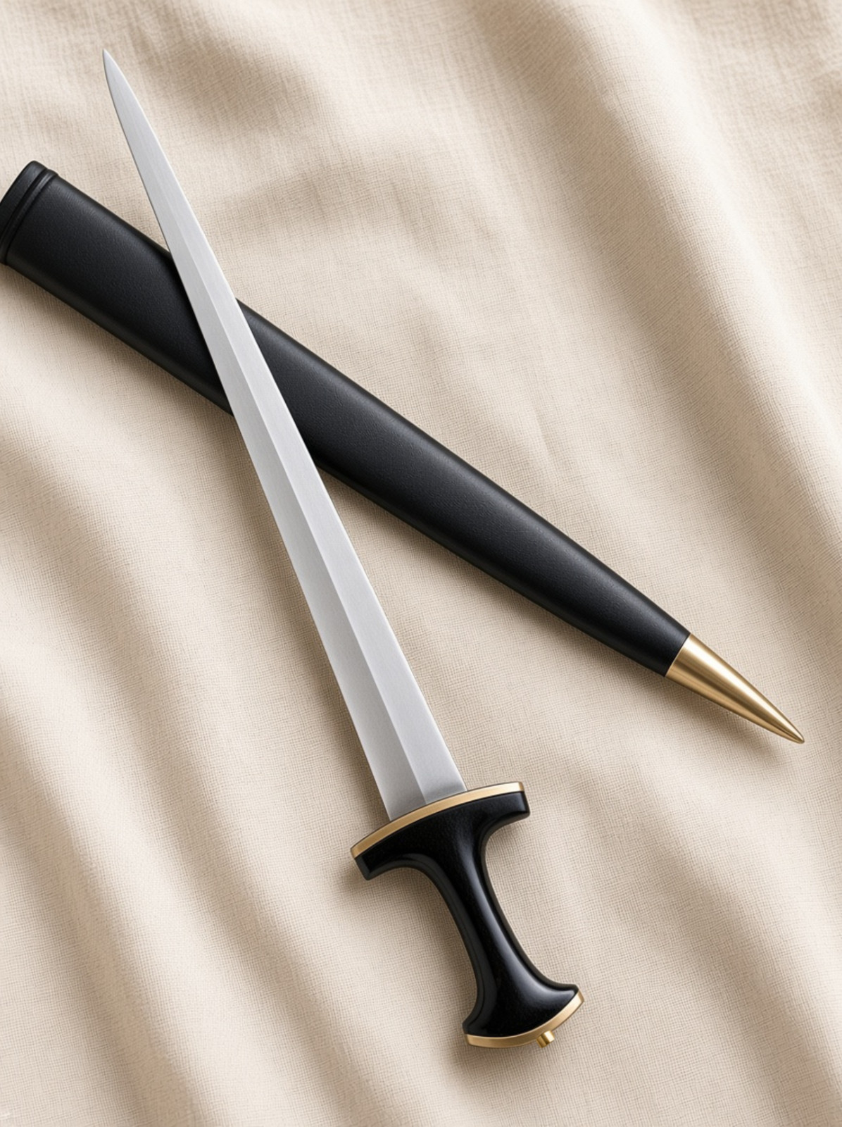 Swiss Baselard Dagger (Schweizerdegen) Late Medieval Long Dagger, 60 cm