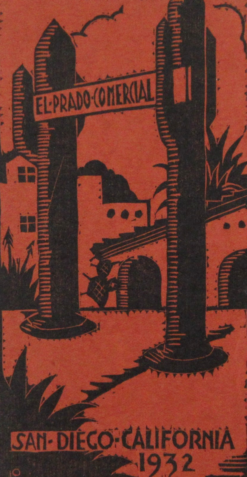 Vintage San Diego Guide Business Directory El Prado Comercial Cactus Garden 1932