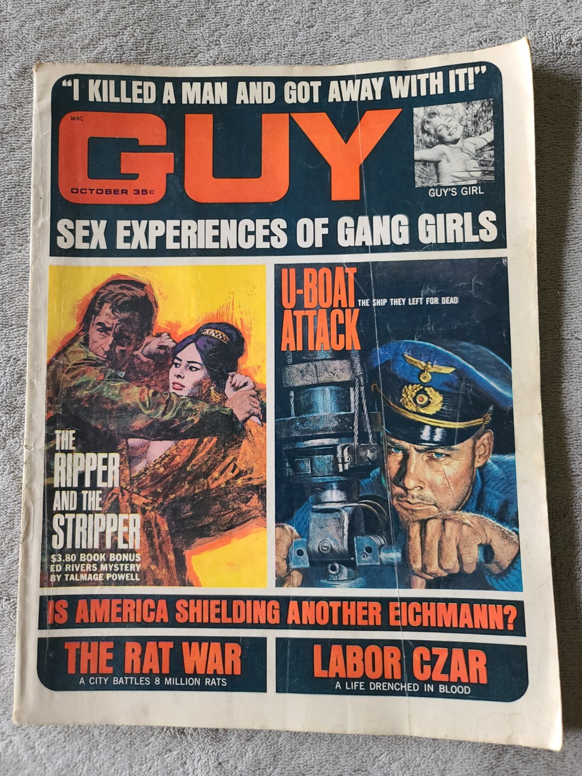 Vintage October 1966 Guy Adventures Action Style Magazine Cheesecake War Etc