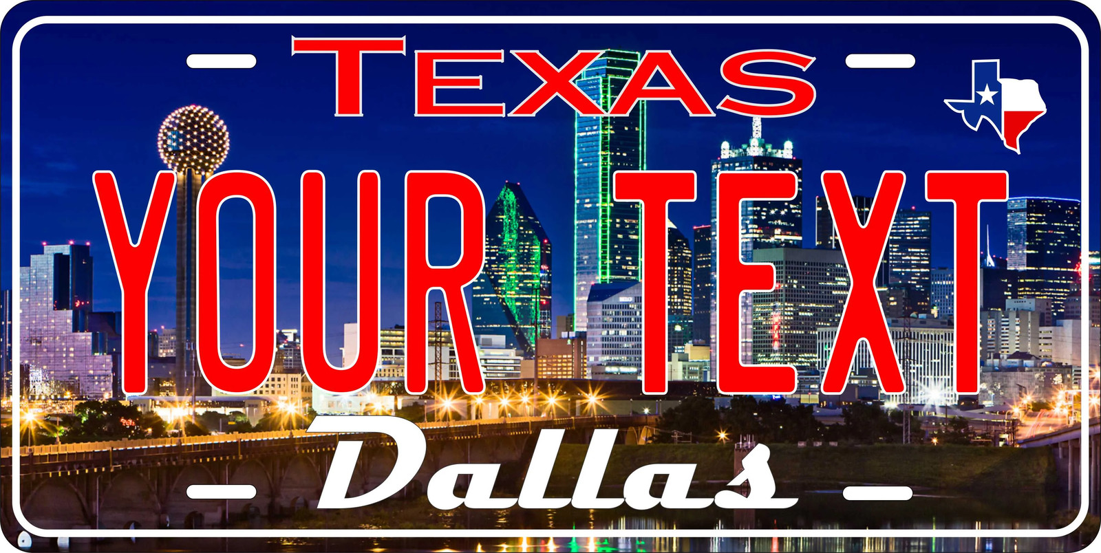 Dallas Texas Novelty License Plate Personalized Custom Auto Bike Motorcycle