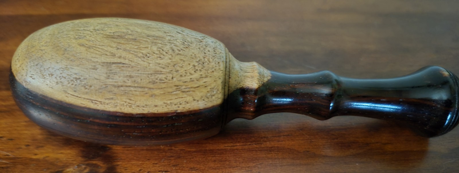 Hand Turned Two-Tone Wooden Darning Egg (Sock Darner