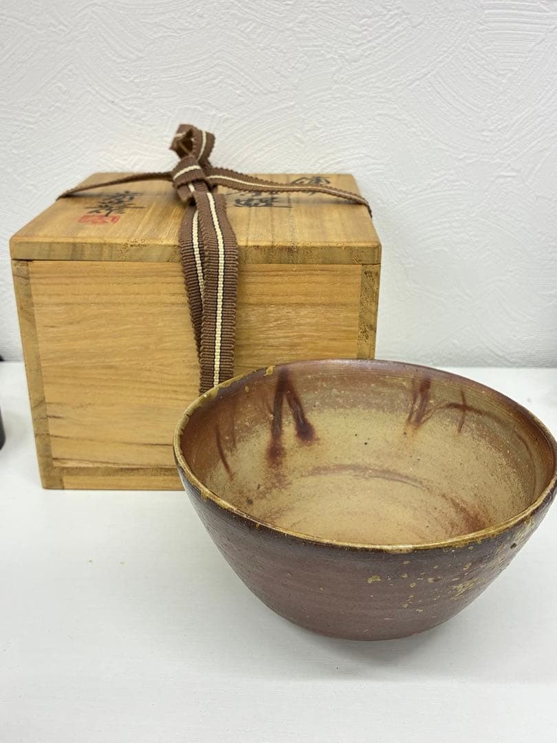Bizen Ware Ichiyo Kiln Kozo Kimura Tea Bowl Matcha Bowl Tea Utensils Box 10Y